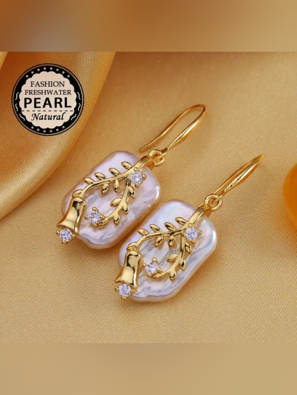 Fashion Vintage Designer Inspired Pearl Earrings. Stainlles Steel. White Color